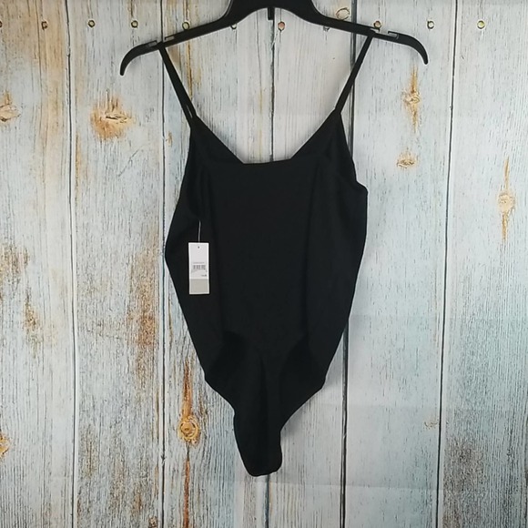 🌵4/$20  BP Nordstrom Women's Bodysuit Thong Cut Black Ribbed Sleeveless  XL - Picture 3 of 6